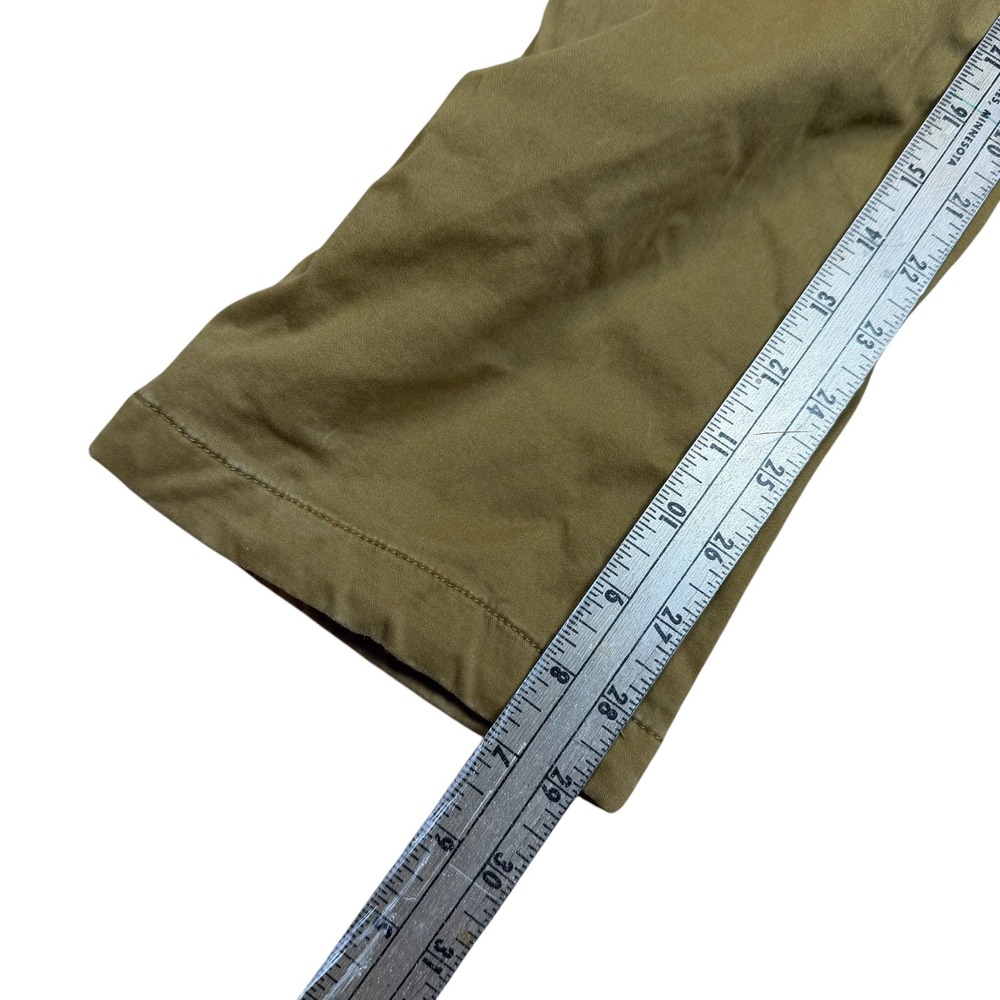 Woof Clothing M Mens Khaki Chino Pants Elastic Waist Button Fly Mesh Lined Brown - Picture 8 of 11